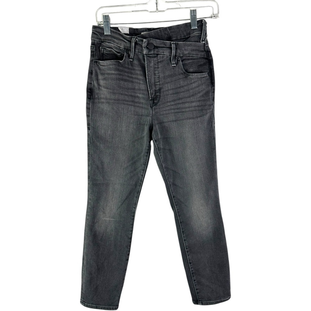 Good American Good Classic Slim Straight Jeans Crossover Black219 Size 2/26 NWOT